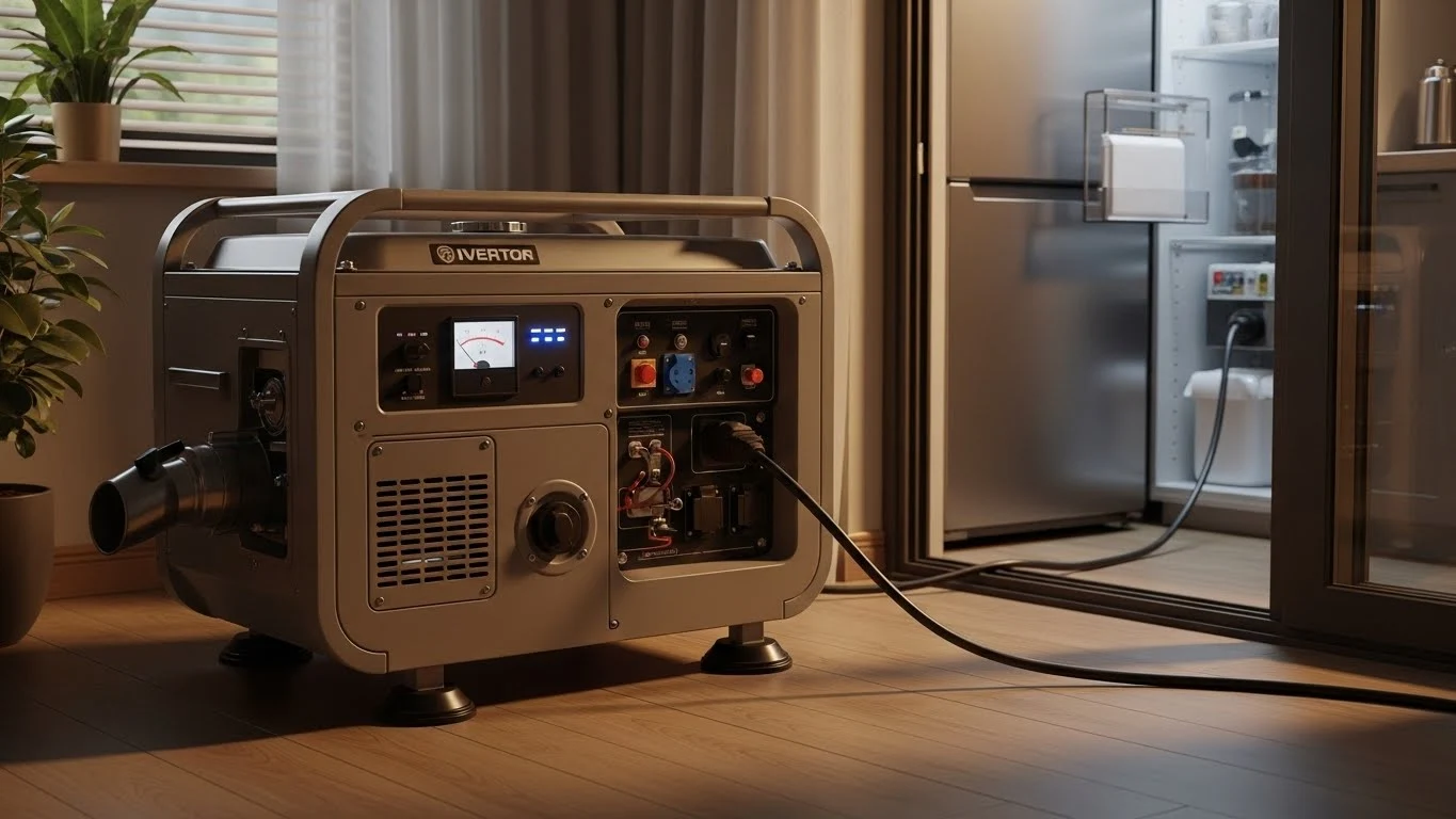 موتوربرق IVERTOR در حال تأمین برق یخچال.